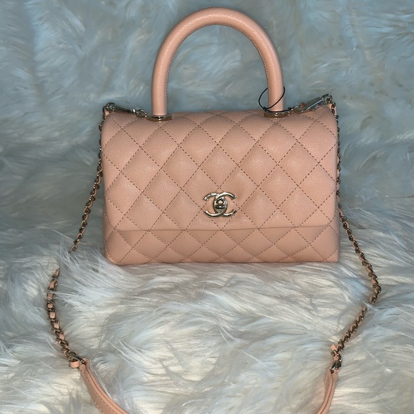 āāSOLD in IGāāChanel 21P small(old mini) light pink caviar coco - Picture 3 of 16